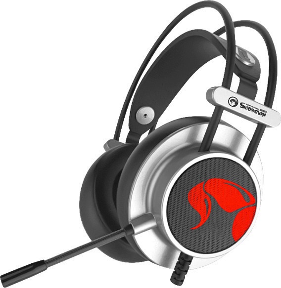 Ακουστικά Over Ear Gaming Headset με σύνδεση USB Γκρι Marvo HG9055