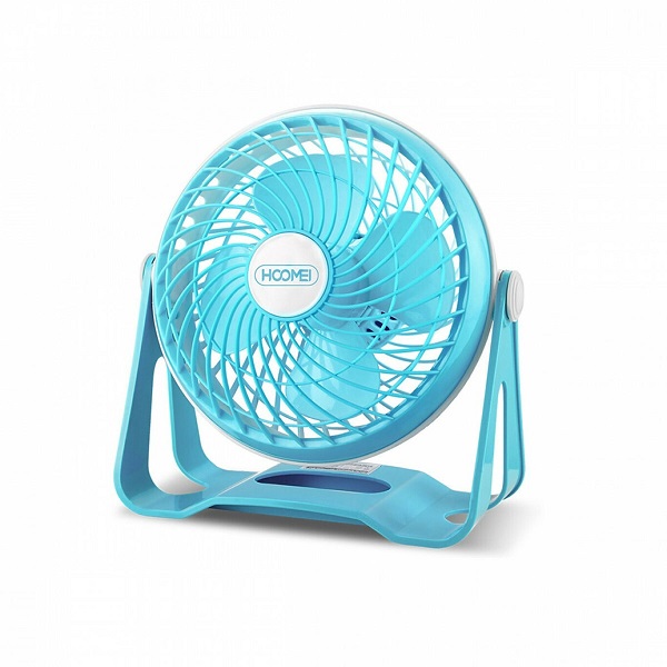 Mini Ανεμιστήρας επιτραπέζιος USB 3W 18εκ Hoomei HM-8135B Μπλε