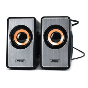 Mini Ενσύρματα Ηχεία Υπολογιστή 3.5mm jack/USB Andowl