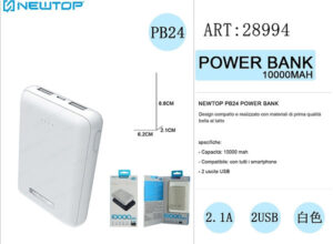 NEWTOP PB24 POWER BANK 10000MAH ΛΕΥΚΟ