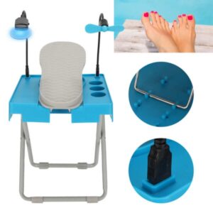 Βάση Πεντικιούρ για το Σπίτι με Usb Φωτισμό και Ανεμιστηράκι για Γρήγορα Στέγνωμα