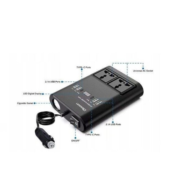 Inverter Αυτοκινήτου Τροποποιημένου Ημιτόνου 150W για Μετατροπή 12V DC σε 220V AC με 1xUSB PerVoi  CTC-741