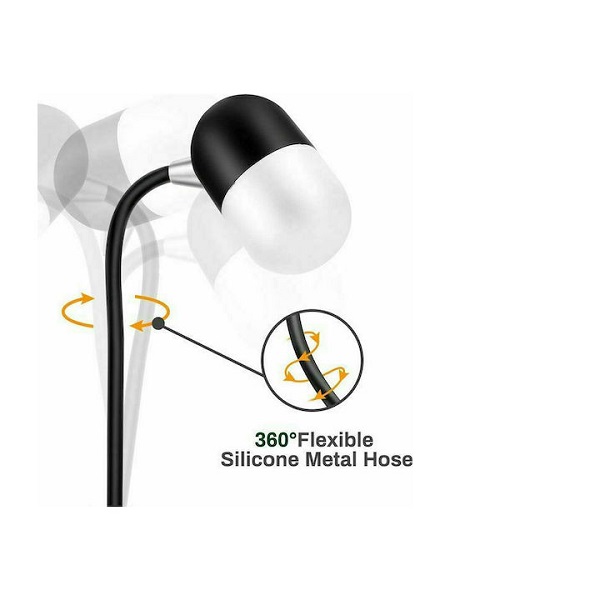 Φωτιστικό Γραφείου με Εύκαμπτο Βραχίονα σε Μαύρο Χρώμα Andowl Q-68L