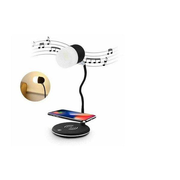 Φωτιστικό Γραφείου με Εύκαμπτο Βραχίονα σε Μαύρο Χρώμα Andowl Q-68L