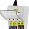 Andowl Q-CD100 Φορτιστής 4 Μπαταριών Ni-MH Μεγέθους AA/AAA σε Λευκό χρώμα