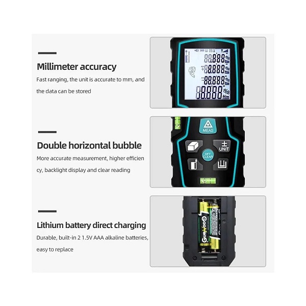 Μέτρο Laser με Δυνατότητα Μέτρησης έως 80m Andowl Q-CS11