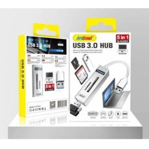 Hub USB 3.0 3 Θυρών με σύνδεση USB-A Ασημί 3 Andowl Q-HU803