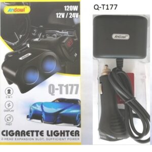 Φορτιστής Αυτοκινήτου με 2 Θύρες Αναπτήρα Q-T177
