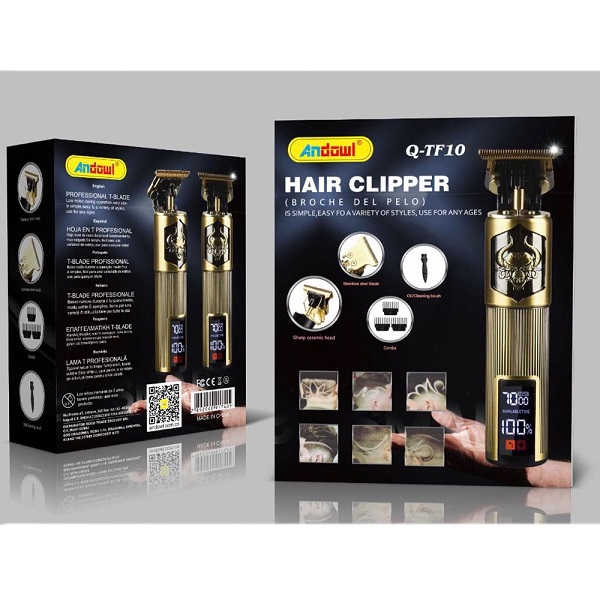 Κουρευτική Μηχανή Επαναφορτιζόμενη Χρυσή Q-TF10 Andowl