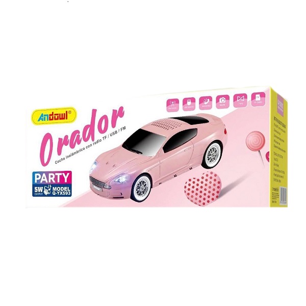 Ηχείο Bluetooth με Ραδιόφωνο Ροζ Q-YX593 Andowl