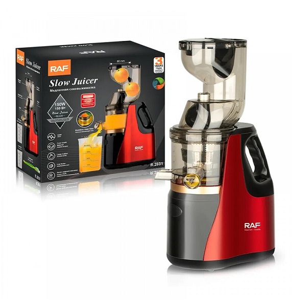 Αποχυμωτής Αργής Σύνθλιψης 150W Κόκκινος Raf R-2831