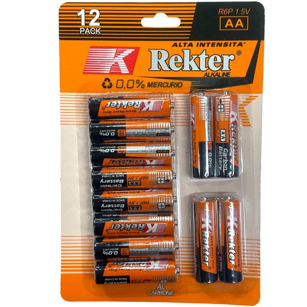 Μπαταρίες AΑ 12 τεμάχια Rekter R6P.1.5VAA