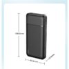Power Bank Remax Lango 20000mAh με 2 Θύρες USB-A και Θύρα USB-C Μαύρο RPP-166