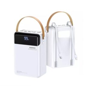 Power Bank 80000mAh 22.5W με 2 Θύρες USB-A και Θύρα USB-C Quick Charge 3.0 Λευκό Remax RPP-566