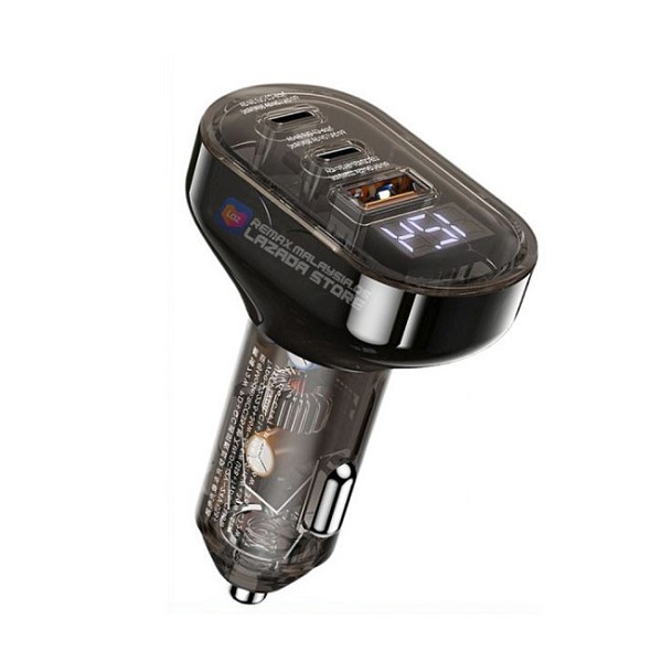 Φορτιστής Αυτοκινήτου Γρήγορης Φόρτισης με Θύρες: 1xUSB 2xType-C Remax