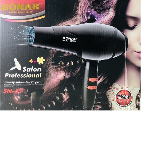 Πιστολάκι Μαλλιών με Φυσούνα 3000W SN-67 Sonar