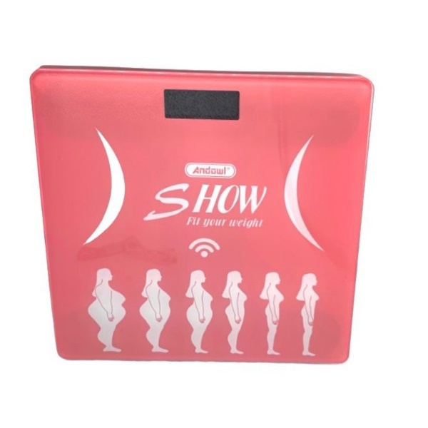 Smart Ζυγαριά με Λιπομετρητή & Bluetooth σε Ροζ χρώμα Q-S068