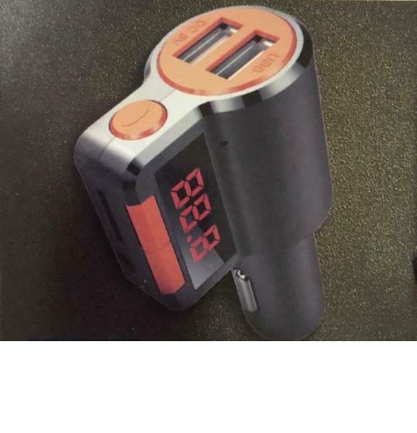 Transmitter Αυτοκινήτου FM με Bluetooth / USB Πορτοκαλί KCB-905