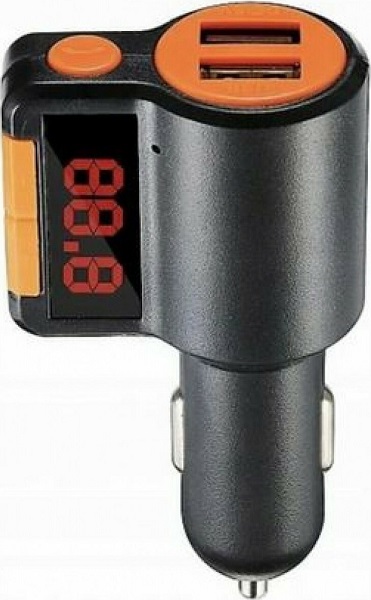 Transmitter Αυτοκινήτου FM με Bluetooth / USB Πορτοκαλί KCB-905