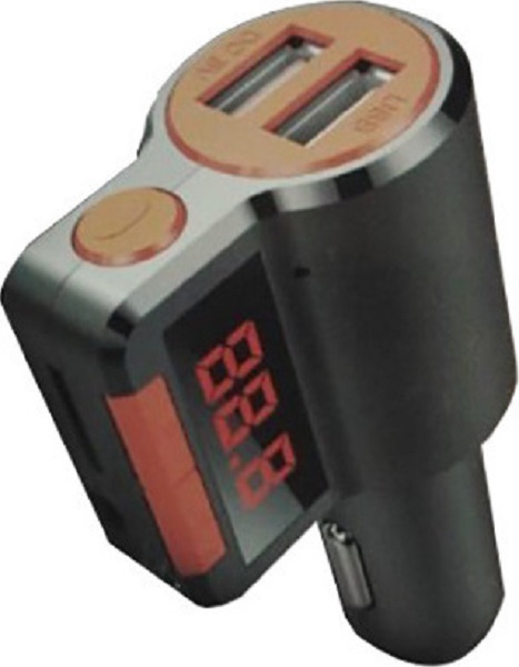 Transmitter Αυτοκινήτου FM με Bluetooth / USB Πορτοκαλί KCB-905
