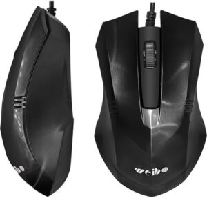 Ποντίκι Ενσύρματο Μαύρο Weibo FC-201