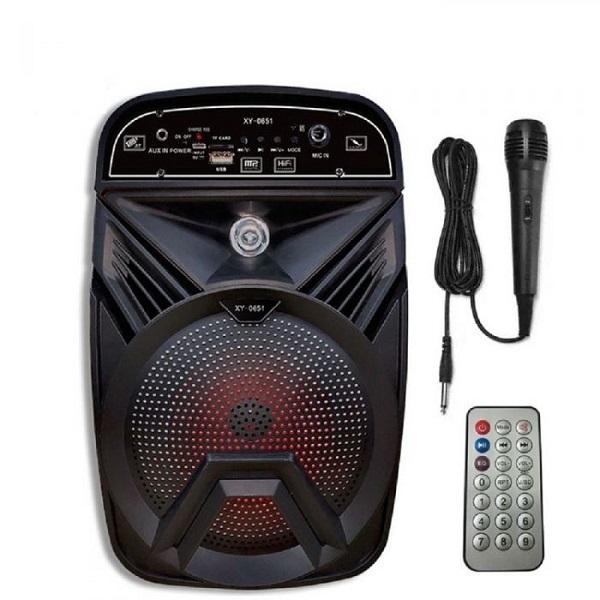 Σύστημα Karaoke με Ενσύρματo Μικρόφωνo XY-0651 σε Μαύρο Χρώμα