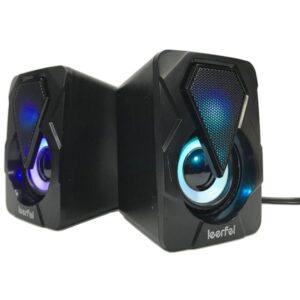 Ηχεία Υπολογιστή 2.0 με RGB Φωτισμό Leerfei YST-1046 σε Μαύρο Χρώμα