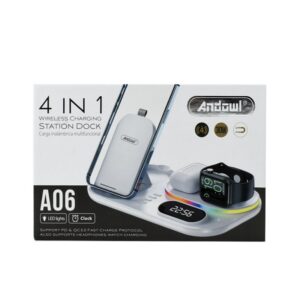 Φορτιστής Ασύρματος Qi Pad 30W Quick Charge 3.0 Λευκός Andowl