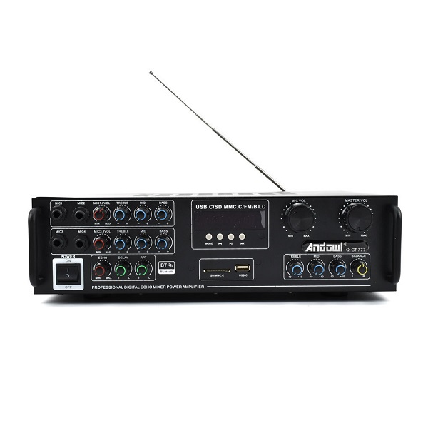 Ενισχυτής λειτουργία Karaoke 300W με σε Μαύρο Χρώμα Q-GF777 Andowl