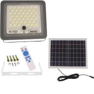 Προβολέας Ηλιακός Στεγανός LED 150W Ψυχρό Λευκό 6000K με Τηλεχειριστήριο IP67 Andowl Q-SX75