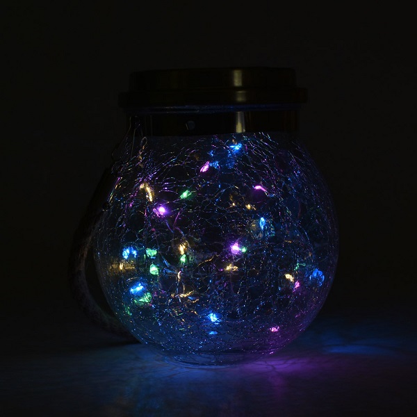 Φωτιστικό Ηλιακό Κρεμαστό με Αισθητήρα Φωτός RGB Διάφανο Q-TL60 Andowl