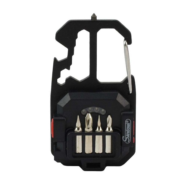 Πολυεργαλείο Μπρελόκ Αλουμινίου με Επαναφορτιζόμενο Φακό LED COB Andowl Q-D911 Μαύρο