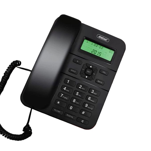 andowl_q_dh2006_ensyrmato_tilefono_grafeiou_mayro.jpg Τηλέφωνο Γραφείου Ενσύρματο Μαύρο Andowl Q-DH2006