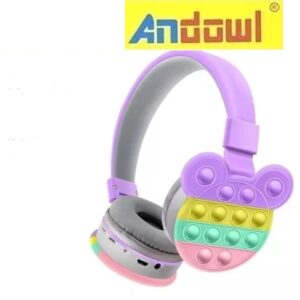 Ακουστικά Ασύρματα/Ενσύρματα On Ear με 5 ώρες Λειτουργίας Μωβ Andowl Q-MAX63