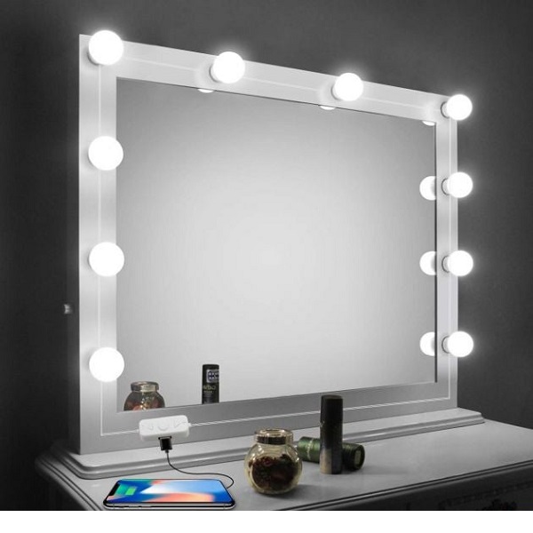10 Λάμπες Φωτισμού Για Καθρέφτη Μακιγιάζ LED Ψυχρό Λευκό USB 04010VML00WH