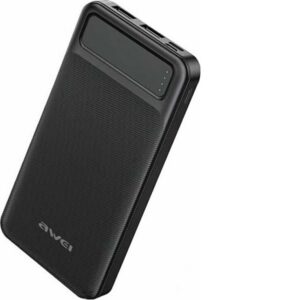 Awei P5K Power Bank 10000mAh με 2 Θύρες USB-A Μαύρο