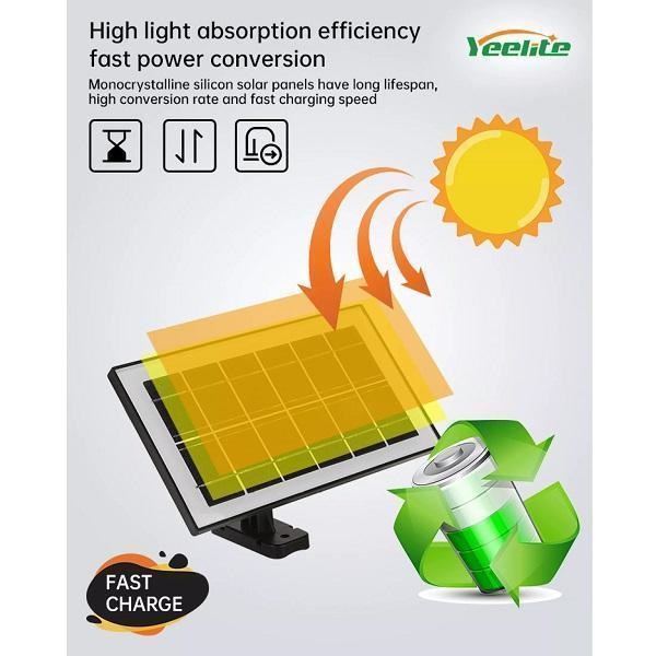 Ηλιακός Προβολέας Ισχύος 25W με Τηλεχειριστήριο σε Μαύρο χρώμα GD-8625