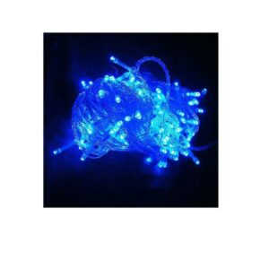 Χριστουγεννιάτικα Λαμπάκια 180 LED Μπλε 3μ x 120εκ σε Σειρά με Άσπρο Καλώδιο και Προγράμματα