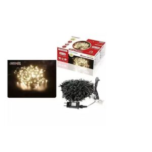 Χριστουγεννιάτικα Λαμπάκια 500 LED Θερμό Λευκό 28μ σε Σειρά με Πράσινο Καλώδιο Arrango