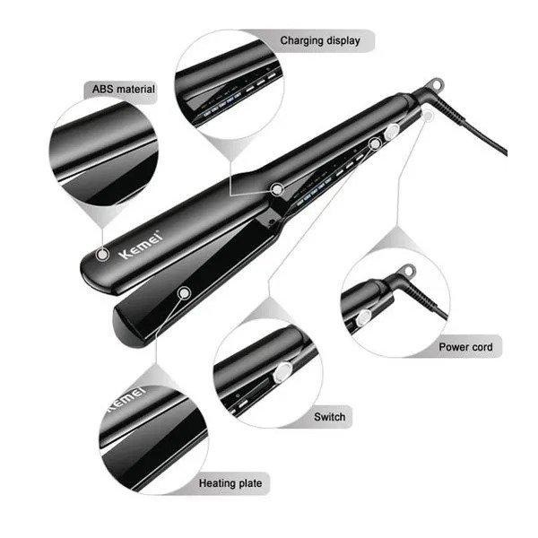 Πρέσα Μαλλιών Επαγγελματική με Κεραμικές Πλάκες 55W Kemei KM-1209