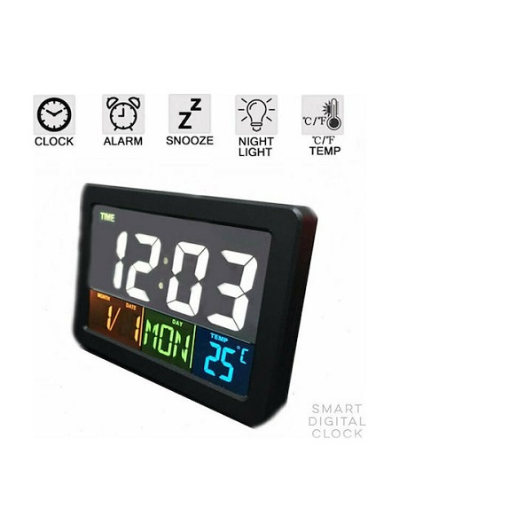 Ψηφιακό Ρολόι Επιτραπέζιο με Ξυπνητήρι Λευκό GH-2000WJ