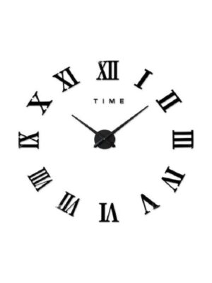 Ρολόι Τοίχου Αντικέ Πλαστικό Μαύρο