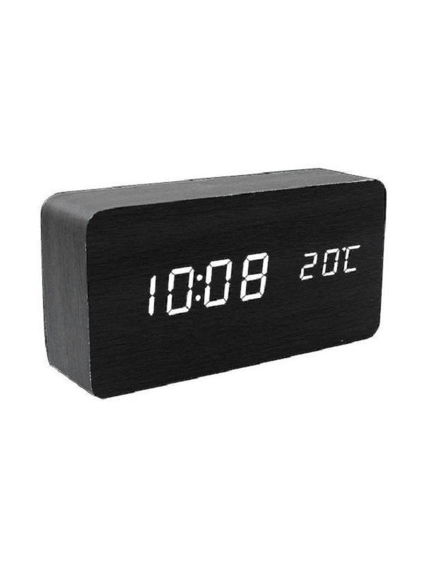Ρολόι Επιτραπέζιο Ψηφιακό Ξύλινο FD-WT3002L