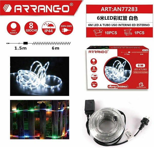 Φωτοσωλήνας 220V Ψυχρό Λευκό με Προγράμματα IP44 Arrango