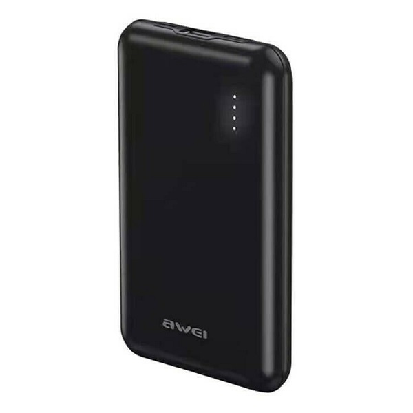 Power Bank 10000mAh με Θύρα USB-A Μαύρο Awei P123K