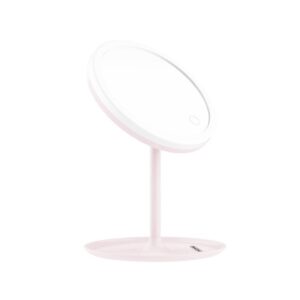 Hoomei Καθρέπτης Μακιγιάζ Επιτραπέζιος με Φως Ροζ HM-7352