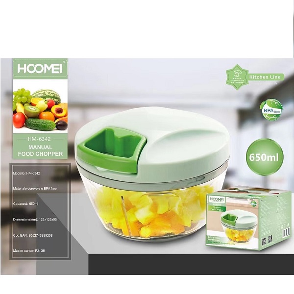 Hoomei Πολυκόπτης Λαχανικών Πλαστικός Χειροκίνητος HM-6342