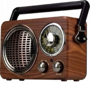 CMiK MK 612 Retro Φορητό Ραδιόφωνο Επαναφορτιζόμενο με Bluetooth και USB Καφέ