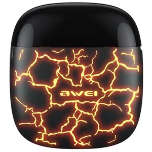 Ακουστικά Handsfree Pro Earbud Bluetooth με Θήκη Φόρτισης Ice Crack Orange Awei T28