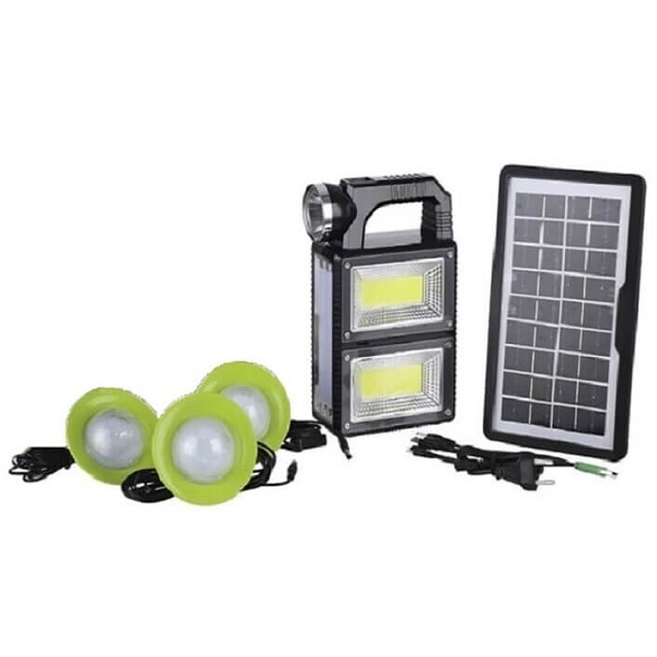 Ηλιακό Σύστημα Φωτισμού GD-8533 με 3 Λάμπες/Φακό/Φορτιστής Συσκευών